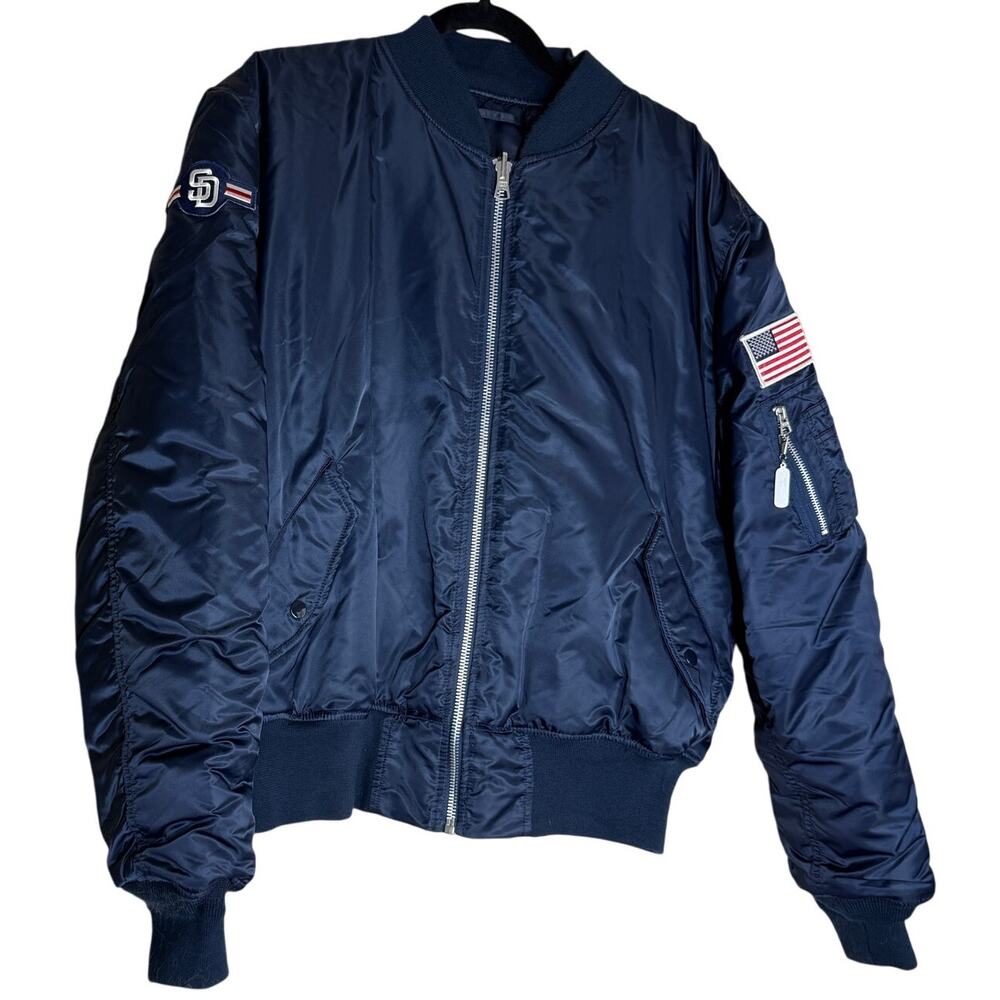 Knox Armory San Diego Padres Mens Large bomber jacket reversible MLB Baseball